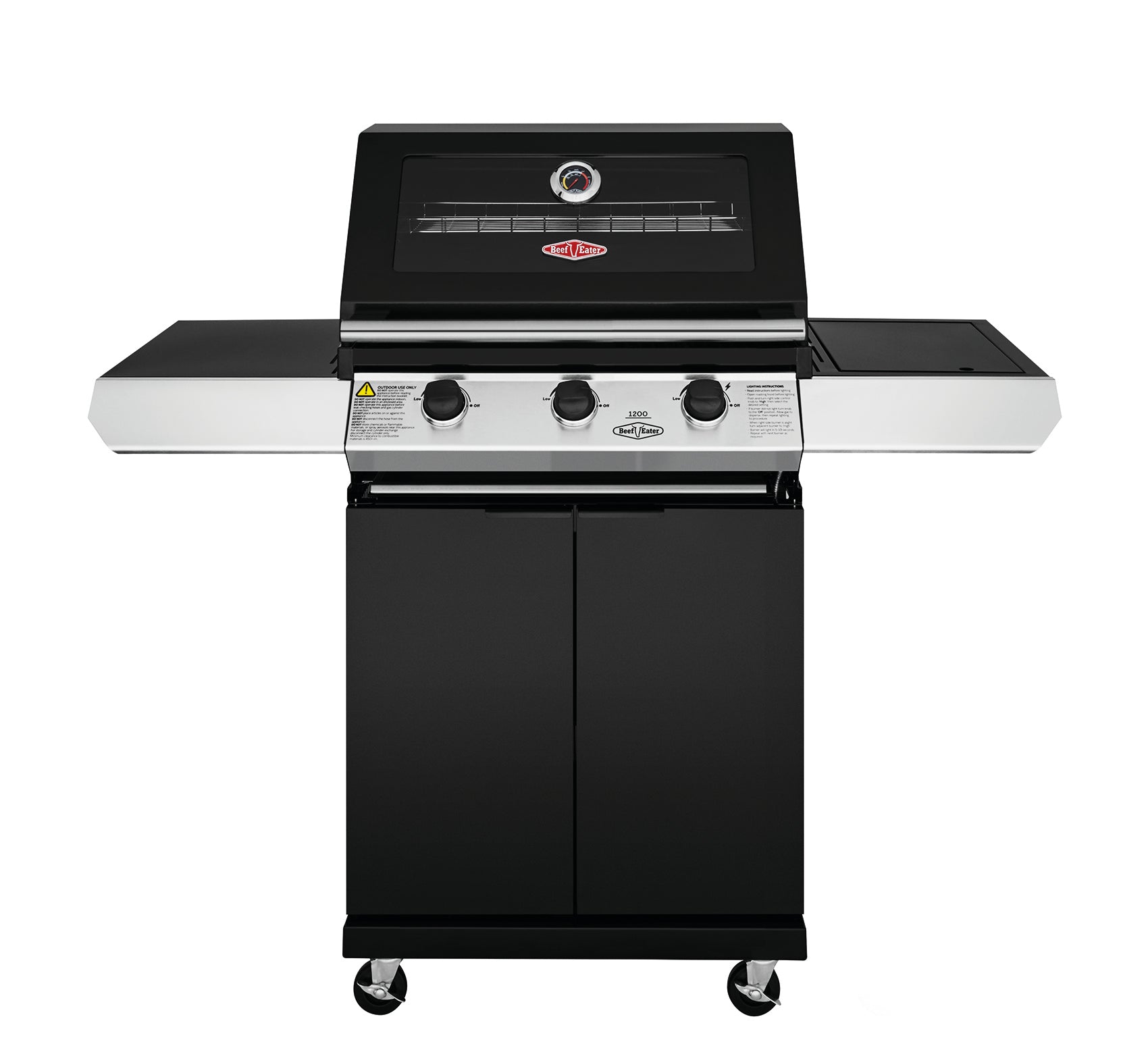 BeefEater - 1200E Series 3 Burner Barbecue & Side Burner Trolley