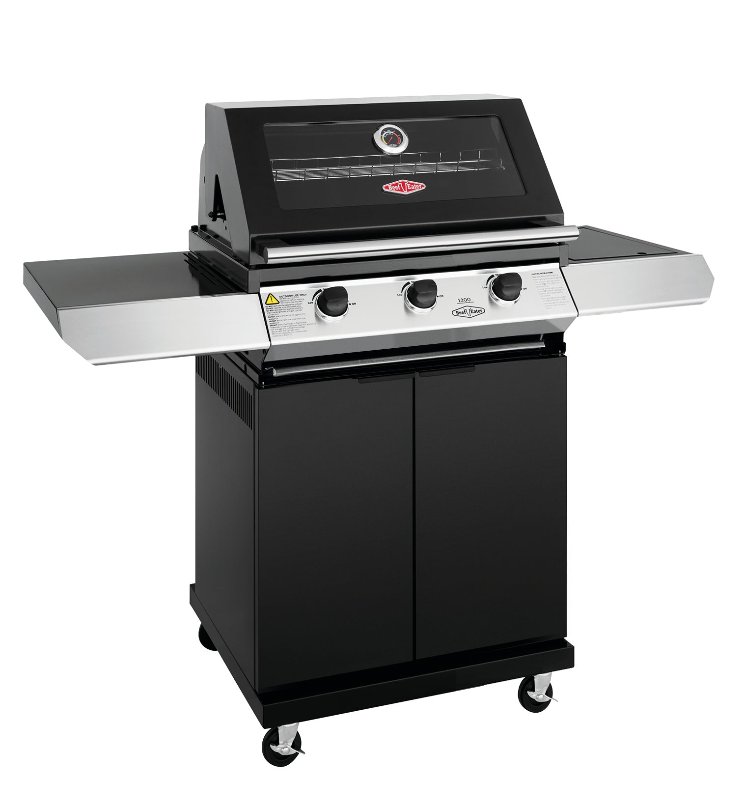 BeefEater - 1200E Series 3 Burner Barbecue & Side Burner Trolley