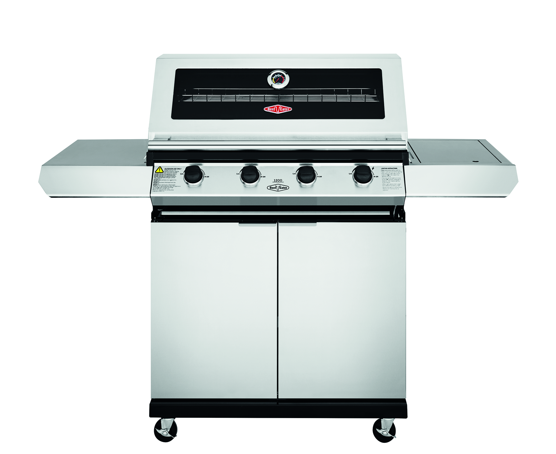 BeefEater - 1200S Series 4 Burner with Side Burner Trolley