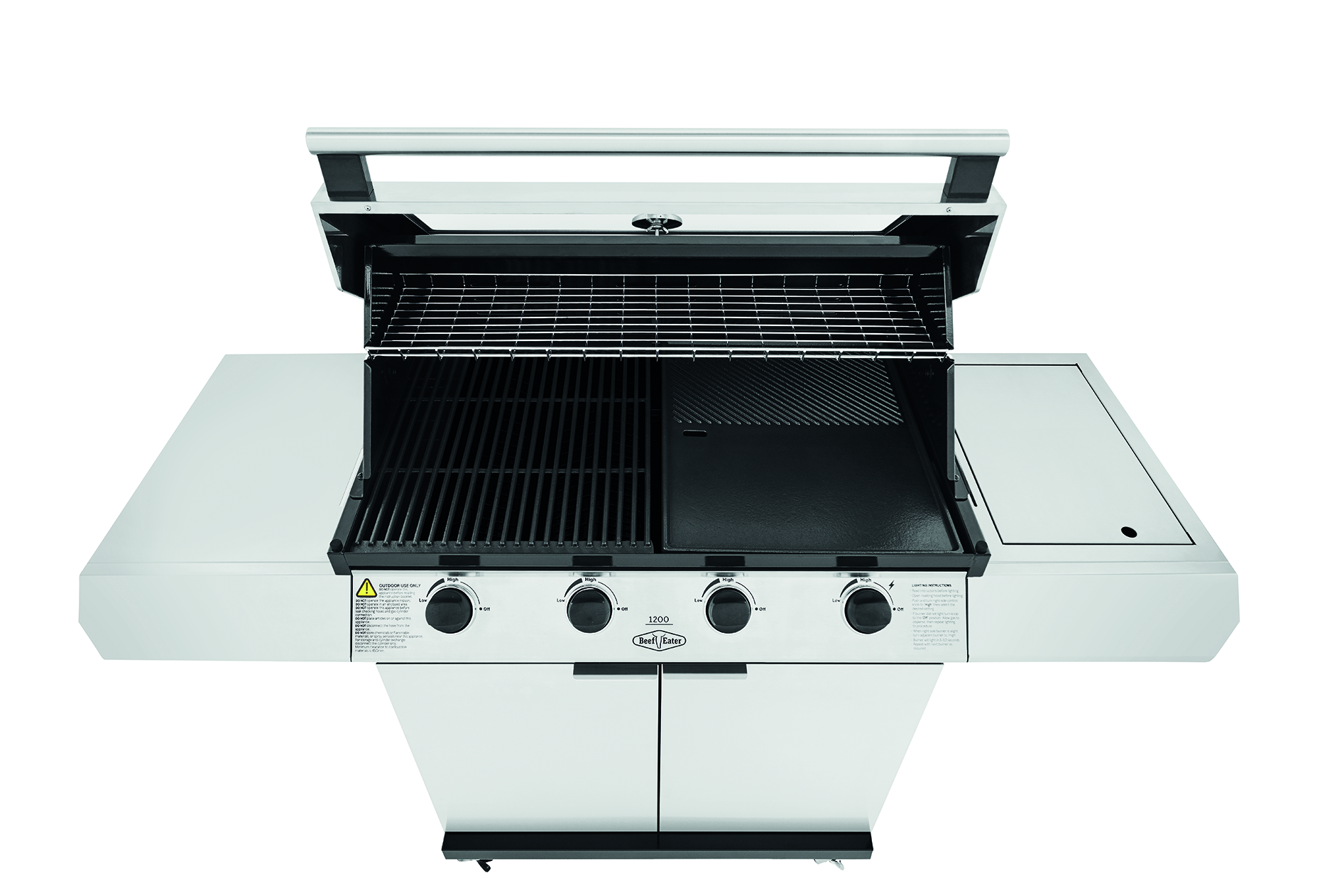 BeefEater - 1200S Series 4 Burner with Side Burner Trolley