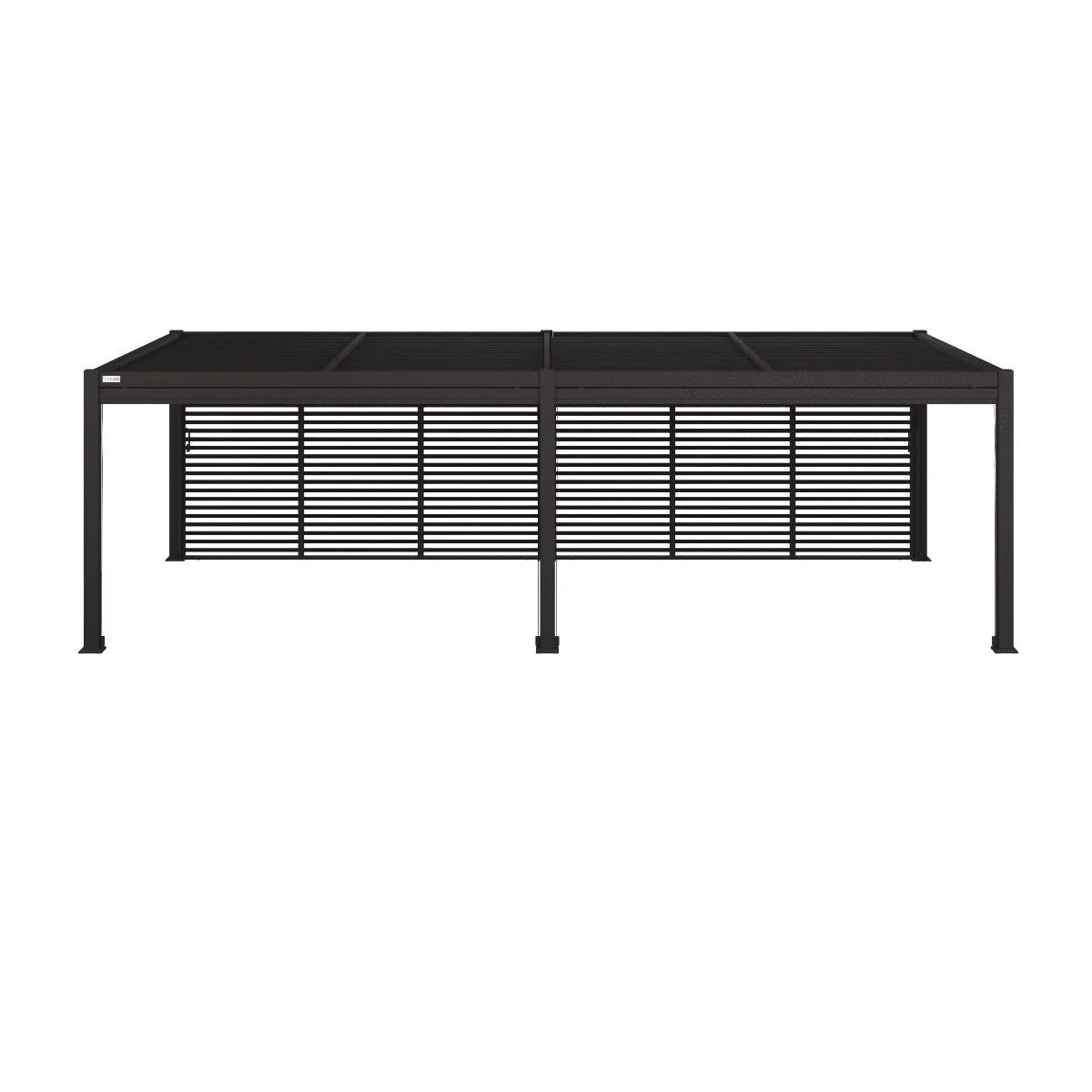 Como Large pergola 7.8 x 4- sides and louvres front shot
