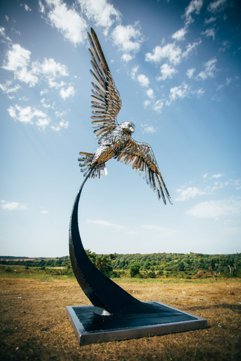 Falcon Sculpture Outside Shot