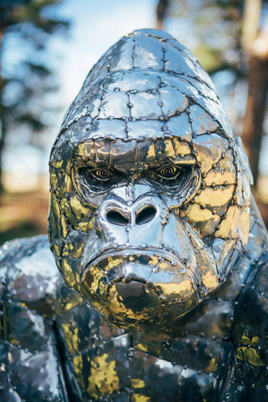 Gorilla Garden Sculpture Face on