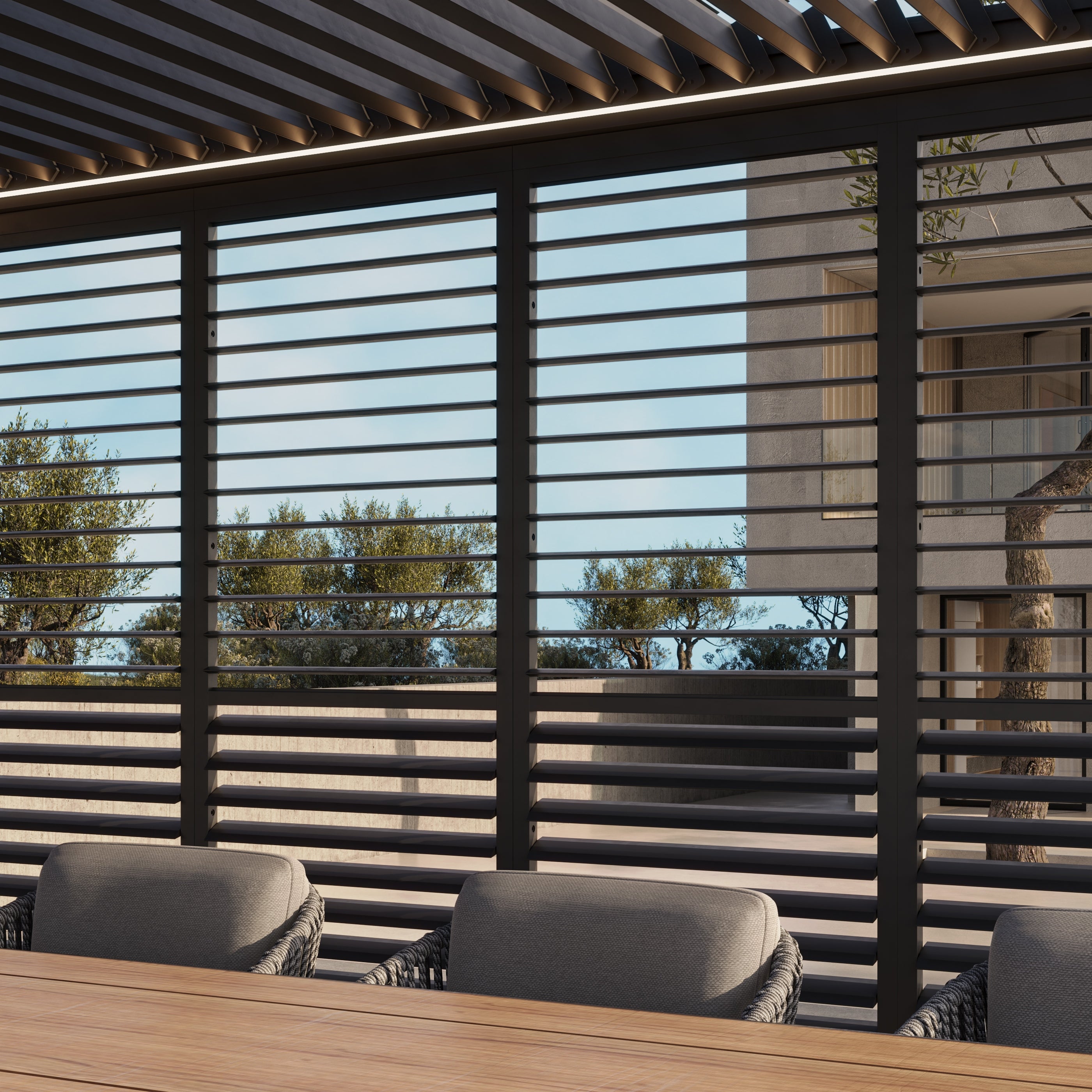 Suns Lifestyle-Luxe Retractable Roof Pergola with LED Lighting