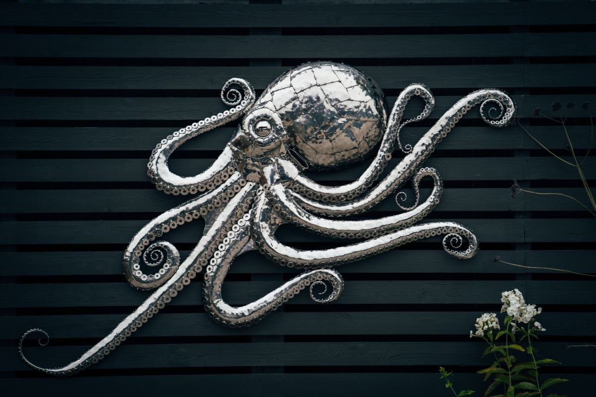 Michael Turner- Wall-Mounted Octopus Sculpture