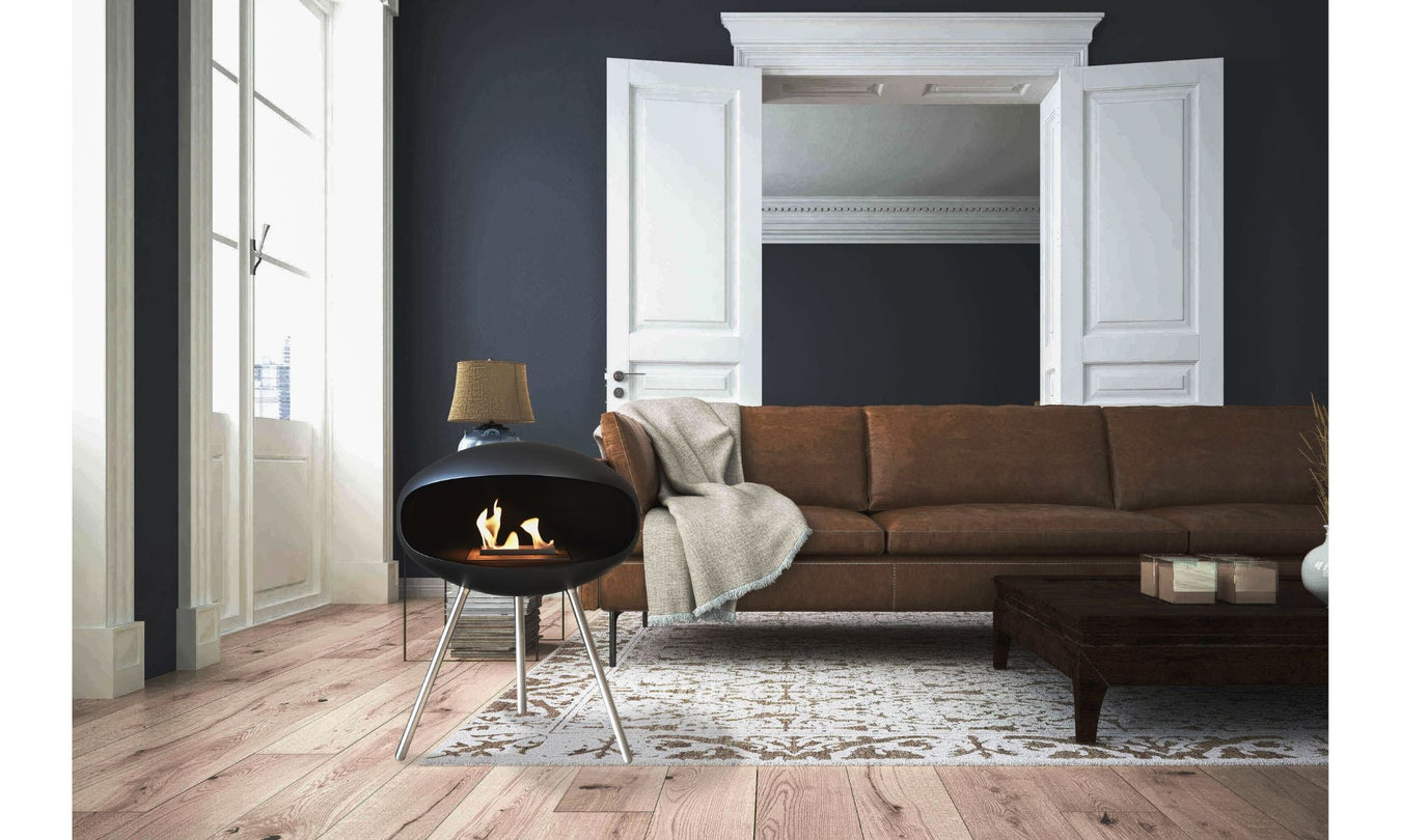 Cocoon Fires Terra Bioethanol Fire in Living Room