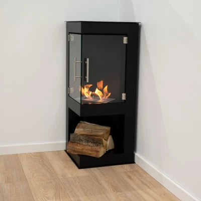 Scandiflames- Alaska Corner Bioethanol Fireplace | With Free Fuel