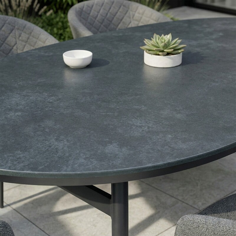 Maze 'Ambition' Oval Dining Set- 6 Seat