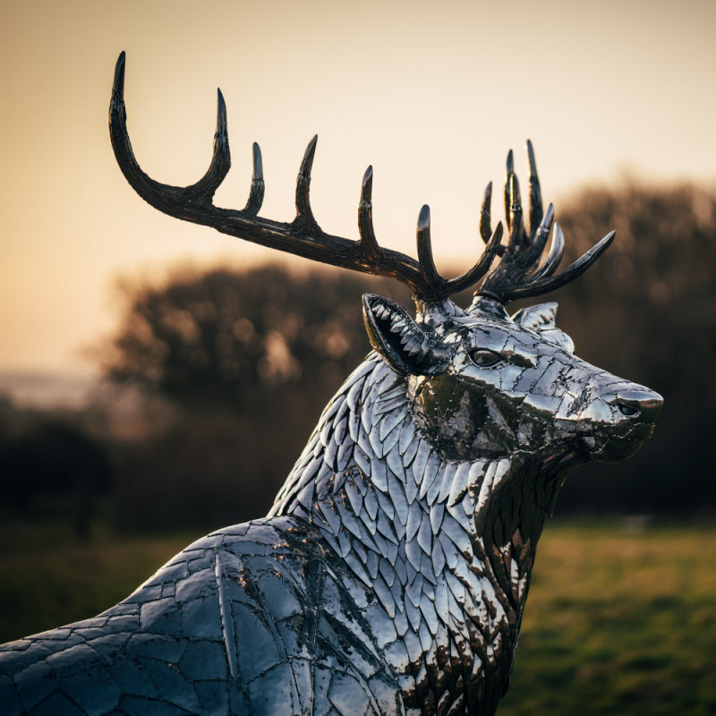 Michael Turner- Stainless Steel Sculpture- The Royal Stag