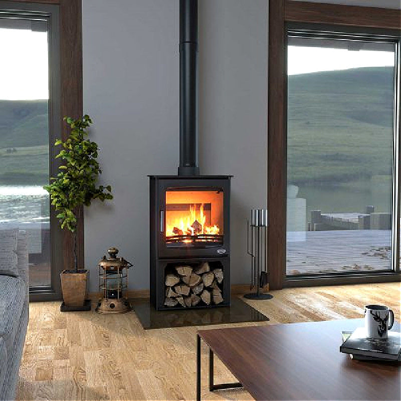 Henley- Hazelwood 5kW Wood Burner w/ Logbox