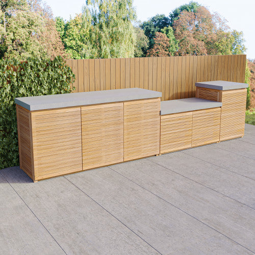 Maze - Bali Large Configuration Outdoor Kitchen Storage- Options to Customise