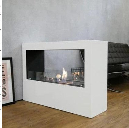 5kW 2 Sided Freestanding Bioethanol Fireplace