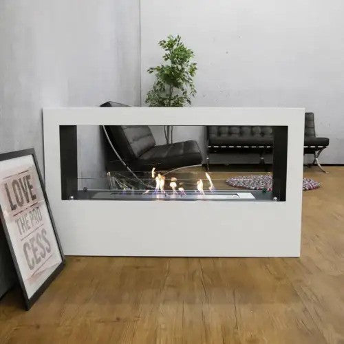 Large 5kW Bioethanol 2 Sided Fireplace