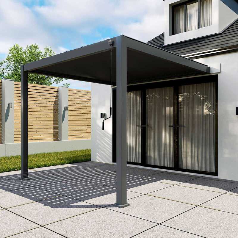 Wall-Mounted Aluminium Pergola 4m x 3m – Stylish Garden Shelter
