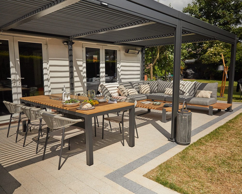 Maranza Lean-To 6 Leg Option with Monte Vari Dining Set Underneath