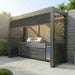 Maze Como Aluminium BBQ Shelter Without Enclosed Back Panels