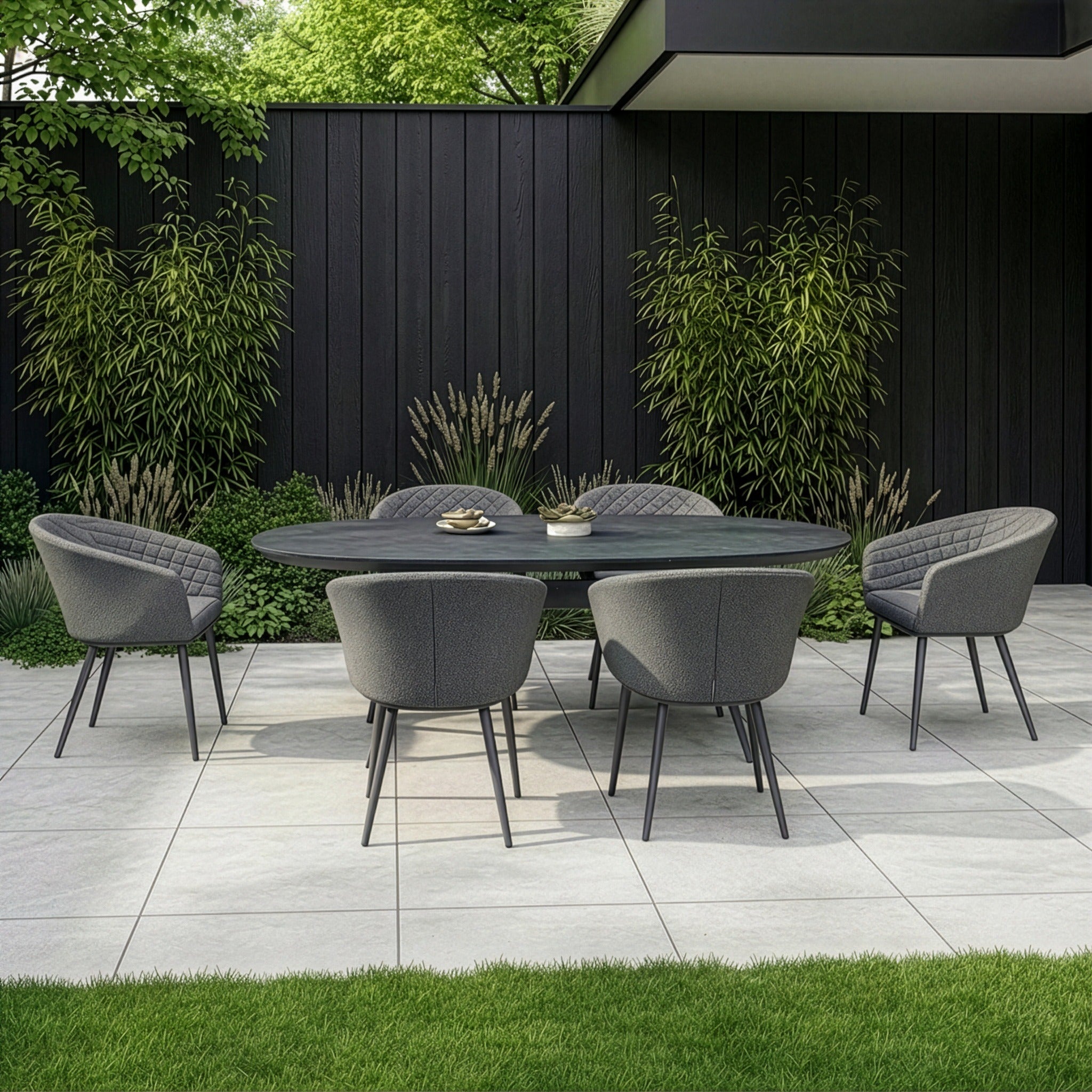 Maze 'Ambition' Oval Dining Set- 6 Seat