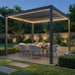 Maze Como 3 x 3m Grey front angle view with LED lighting