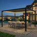 Maze Como 4 x 3m Grey front angle view with LED lighting