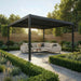 Maze Como 4 x 4m Grey front angle view with closed roof louvres