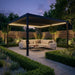Maze Como 4 x 4m Grey front angle view with LED lighting