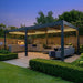 Maze Como 7.8 x 3.6m Grey front angle view with LED lighting