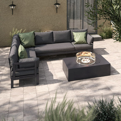 Medium Oslo Reclining Corner Sofa with Firepit Table