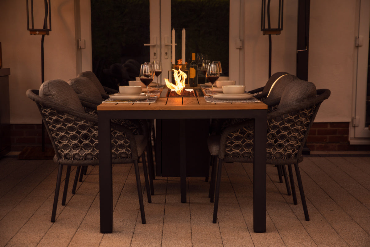 Suns Lifestyle- Monte Vari & Nappa Firepit Dining Set