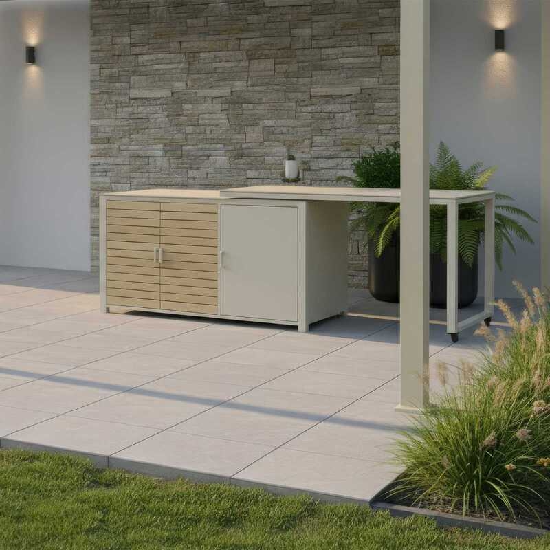 Nova - Cook Cab Outdoor Kitchen Workstation - Pebble or Grey