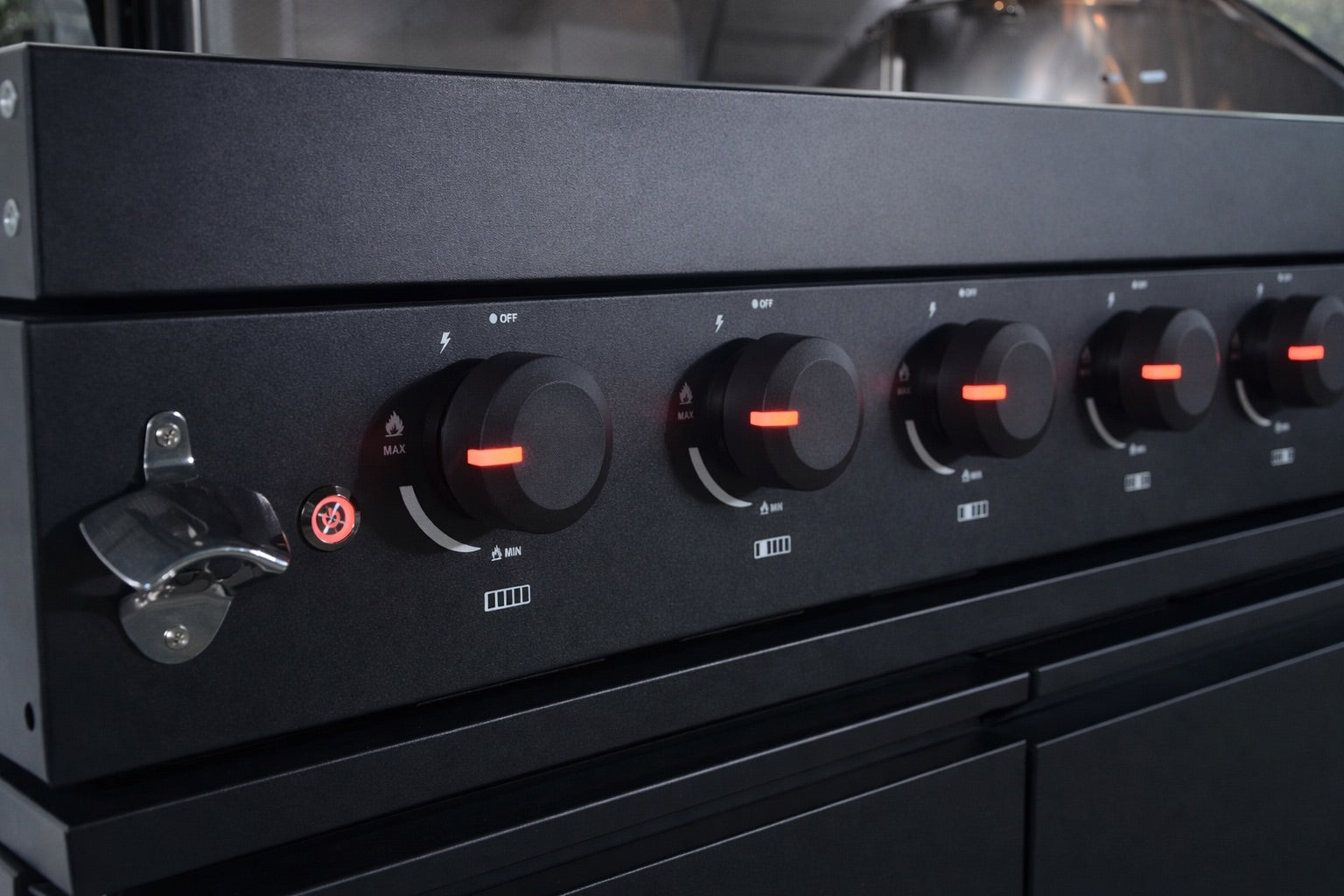 Nova Assado Outdoor Kitchen close up of dials