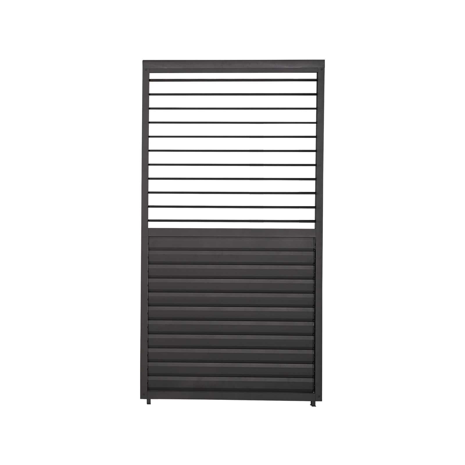 Nova Titan Aluminium Adjustable Louvre Panel on white background with open top louvres