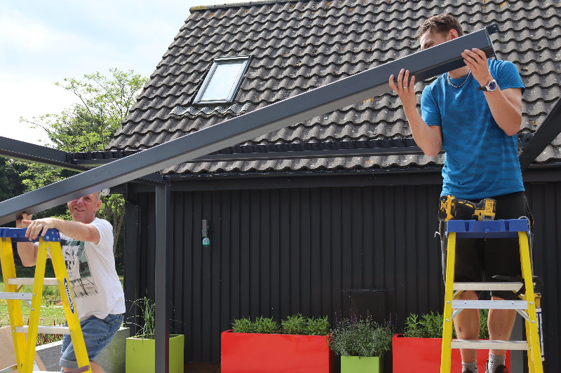 Pergola Installation in motion