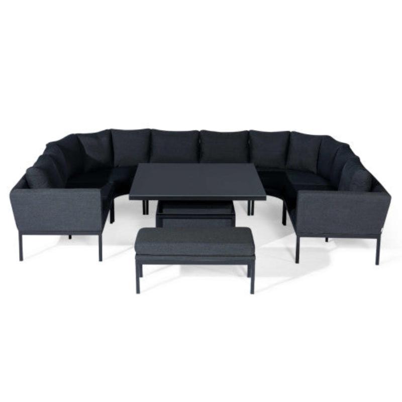 Pulse Sofa Charcoal with Rising Table