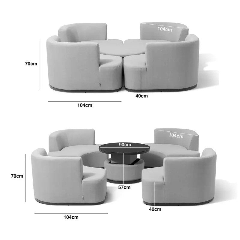 Maze - Outdoor Fabric Snug Lifestyle Suite