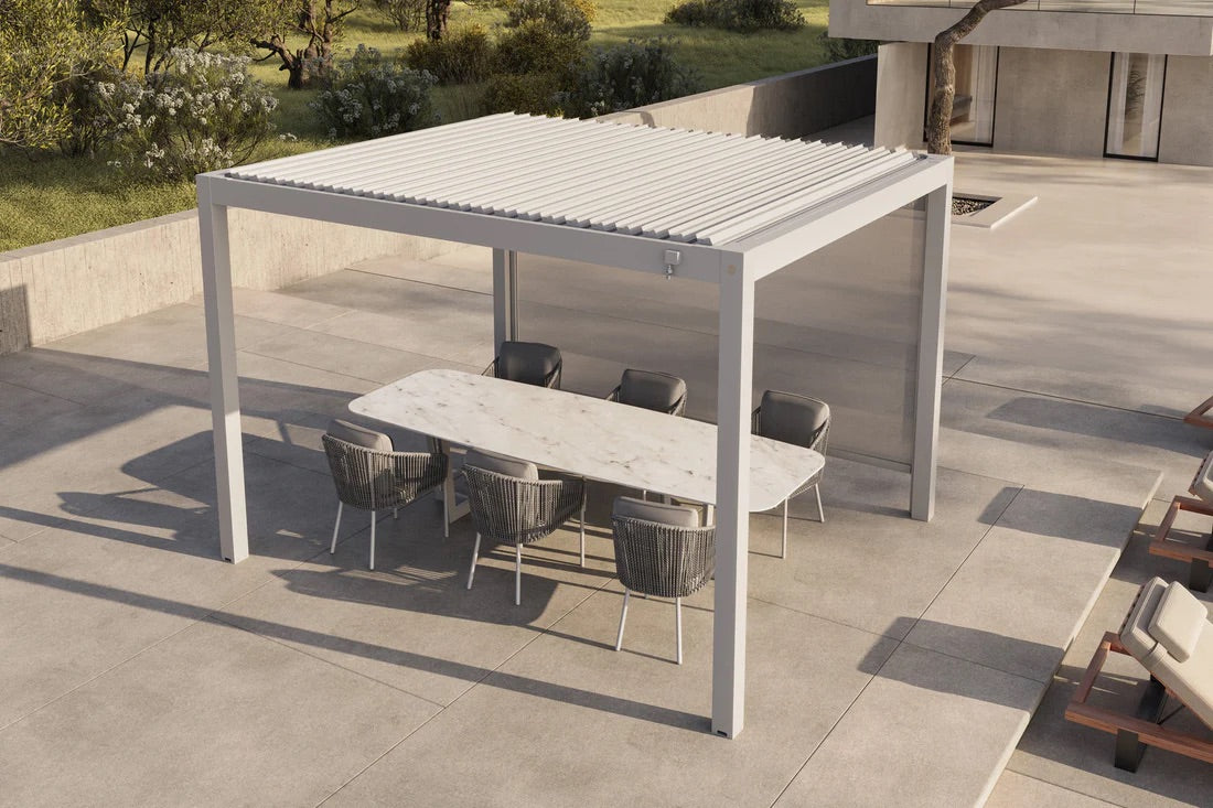 Suns Lifestyle - Luxe Manual Louvred Roof LED Aluminium Pergola