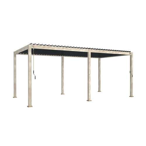 Nova Titan Aluminium Pergola- Wood Look