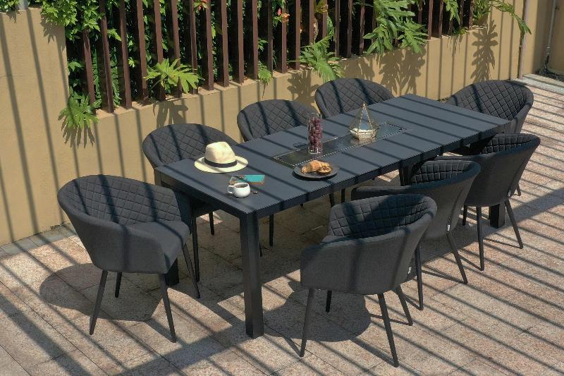 Charcoal- Ambition-8 Seater Dining Table Top View