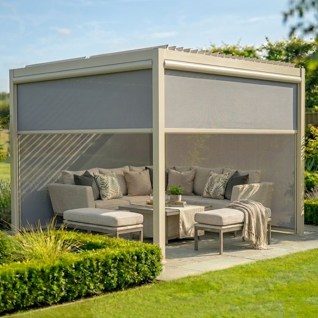 Maze Como 3 x 3m with privacy screens half closed