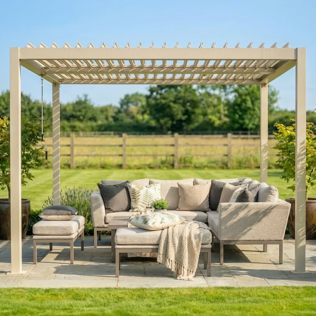 Maze Como 3 x 3m front facing image with lounge set