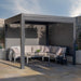 Maze Jupiter, 3x3m lifestyle view roof in grey with blinds attached