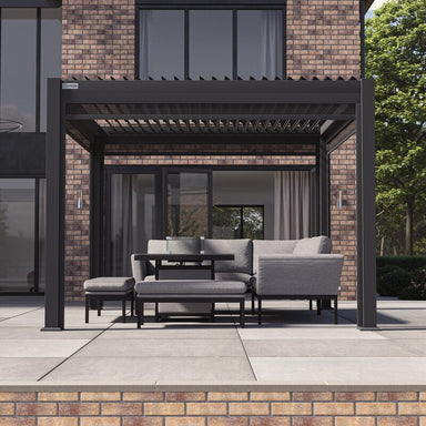 Maze Jupiter, 3x3m front facing view on landscaped patio