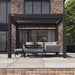 Maze Jupiter, 3x3m front facing view on landscaped patio