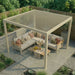 Maze Jupiter, 3x3m lifestyle birds eye view with open louvre roof
