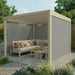 Maze Jupiter, 3x3m in latte colour with blinds fully down