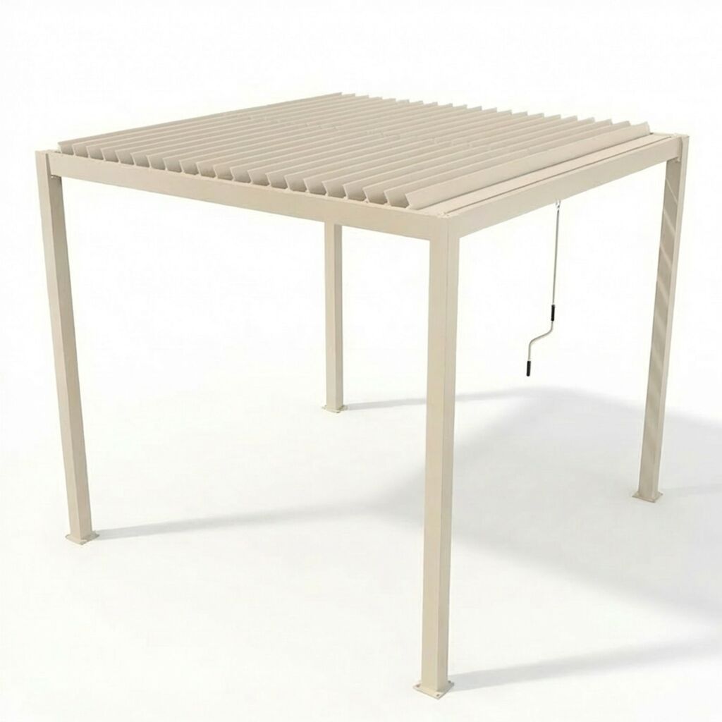 Maze Jupiter, 3x3m top down angle with white background and open louvre roof