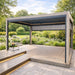 Nova Titan Aluminium Pergola 4 x 3m in Wood Look on decking