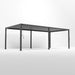 Nova Titan Aluminium Pergola in Grey - 7.2 x 3.6m frame with white background