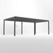 Nova Titan Aluminium Pergola in Grey - 8 x 3.6m frame with white background