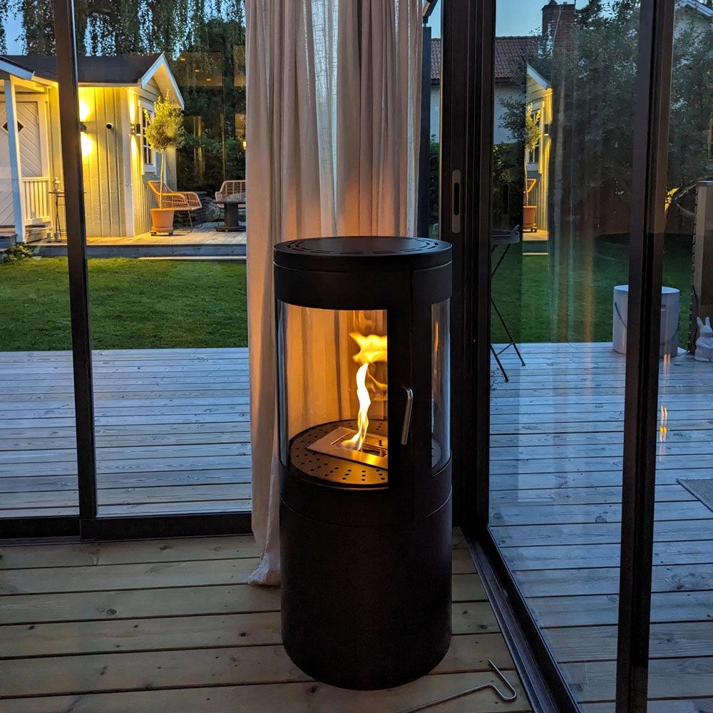 Scandiflames, 'Columbus' - Free-standing, Bioethanol Stove with 360-View - Gardens Of Style