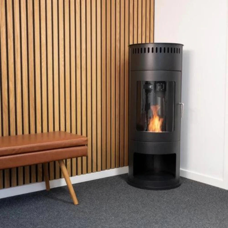 Scandiflames- Washington Black Bioethanol Wood Burning Stove - Gardens Of Style